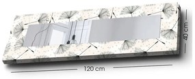 Fali tükör tömörfa kerettel 40x120 cm – Wallity