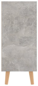 betonszürke szerelt fa tálalószekrény 90 x 30 x 72 cm
