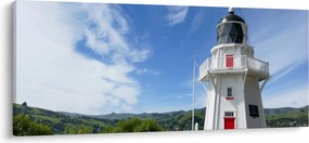 Az Akaroa világítótorony képe, Új-Zéland (120x50 cm)
