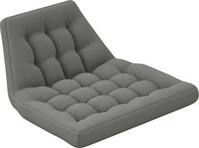 Outsunny Ülőpárna, 120x100 cm Párna Hátpával, 8 cm Vastag, Vízálló Üléspárna Hinta székre és Függő Kosarakhoz, Szürke | Aosom