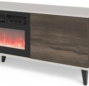 Random 2 RTV-180K TV állvány kandallóval kasmír/dió 180cm