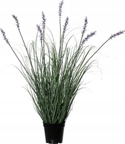 Mesterséges Levendula cserépben Lila hosszú dekoratív fű 80cm