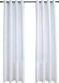 Sötétítő Függöny Fém Karikákkal, 2 db, tört fehér