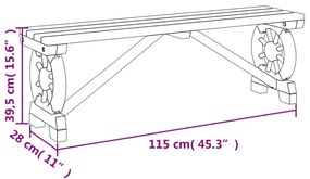 2 db tömör fenyőfa kerti pad