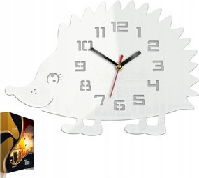 Sündisznó alakú falióra Akril Sündisznó fehér kerek kvarc