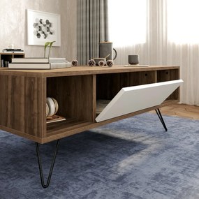 Mistico White and Walnut konferenciaasztal