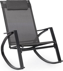 Antracitszürke fém kerti fotel Ercolano – Bizzotto