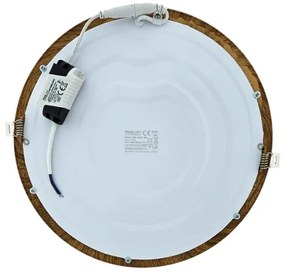 LED Beépíthető lámpa CIRCLE LED/24W/230V 4200K átm. 29,6 cm barna