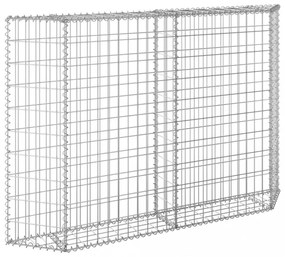 trapéz alakú horganyzott acél gabion magaságyás 150x20x100 cm