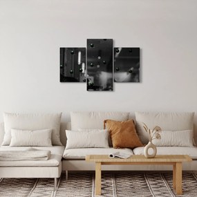 Absztrakt kép - zöld golyó (90x60 cm)