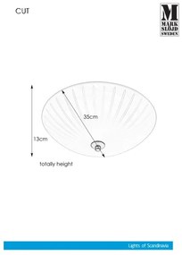 Markslöjd 107758 - Mennyezeti lámpa CUT 2xE14/40W/230V átm. 35 cm