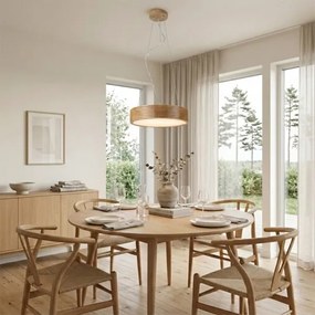 BRILAGI - CARVALHO MODERN LED csillár kábelen 2xE27/60W/230V, tölgy, átmérő 37,5 cm