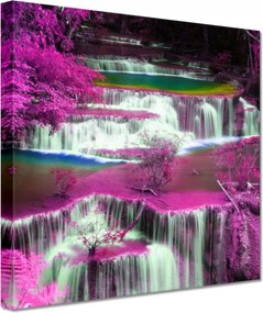 Vászonkép 20x20 Lila vízesés
