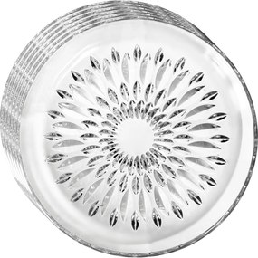 Crystal Bloom 6 db-os  üveg desszertes tányér  szett 19 cm