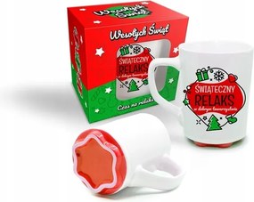 Karácsonyi bögre ajándékdobozban Pihenés jó társaságban 300 ml