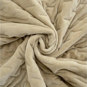 Bársony ágytakaró ASTRALIA, bézs színű Méret: 200 x 220 cm