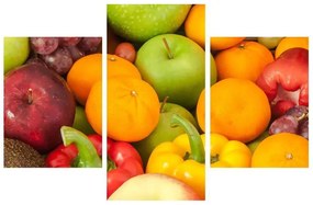 Gyümölcs és zöldség kép (90x60 cm)