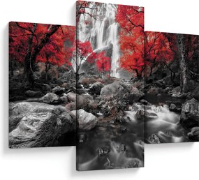 Kép - Vízesések az őszi tájban (90x60 cm)