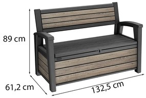 Decocoat műanyag kerti pad/tároló 227 L