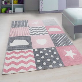 Rózsaszín-szürke gyerek szőnyeg 80x150 cm Kids – Ayyildiz Carpets