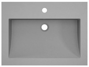 Szürke gránit mosdókagyló 600 x 450 x 120 mm
