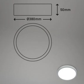 Briloner 3709-014 - LED RGBW Dimmelhető mennyezeti lámpa LED/22W/230V ezüst + távirányító