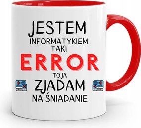Piros Informatikai Programozó Bögre Error fényképes nyomtatással
