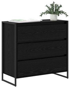 Széf fiókkal Fekete tölgy 79 x 36 x 75.5 cm Faanyag