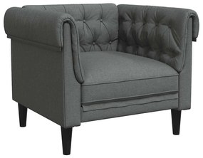 Chesterfield Kanapé Szék Sötétszürke 78.5 x 74.5 x 74.5 cm