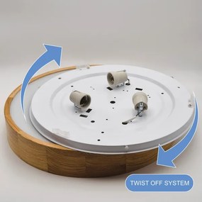 Brilagi - LED mennyezeti lámpa CARVALHO 3xE27/60W/230V tölgy, átm. 47,5 cm