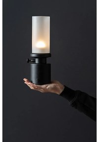 Fekete LED dimmelhető asztali lámpa fém-üveg búrával (magasság 29,5 cm) Camp – Leitmotiv