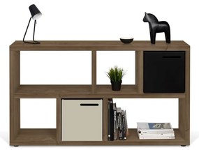 Barna könyvespolc diófa dekorral 150x83 cm Berlin – TemaHome