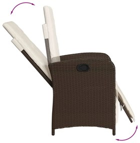 7 részes barna polyrattan kerti étkezőgarnitúra párnával