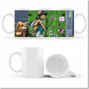 Graffiti mintás bögre Utcaművészet