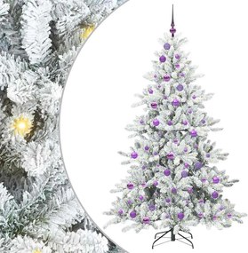 vidaXL Műanyag Hajtogatós Karácsonyfa Fehér 180 cm PVC és Acél