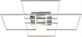 Led mennyezeti lámpa Briloner 72,4 cm, 4x12W, 5200 lm, króm, szabályozható fényerővel