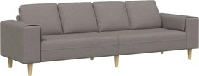 vidaXL Nappali Kanapé Tópszínű 250 x 77 x 76 cm Poliészter