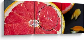 Szeletelt grapefruit képe (órával) (90x30 cm)