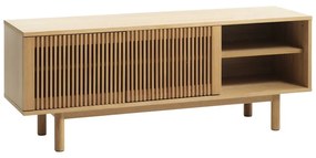 Natúr színű TV-állvány tölgyfa dekorral 143x55 cm Tiber – Unique Furniture