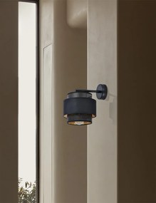 KAJA K-5284 AMOS Fekete Színű Fali Lámpa 1xE27 15W IP20