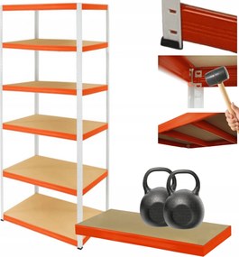 Tárolószekrény fém állvány Helios 213x75x35cm 6Px275kg 300EZER Komb