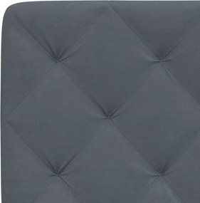 sötétszürke bársony fejtámla párna 152 cm