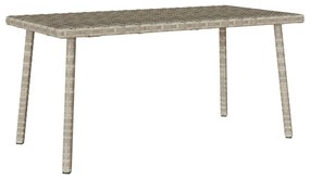 téglalap polyrattan kerti dohányzóasztal 80x40x37cm