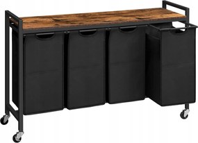 Vasagle Pietro szennyestartó kosár 159 l barna/fekete