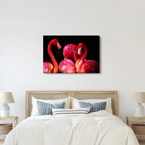 Vörös flamingók képe (90x60 cm)
