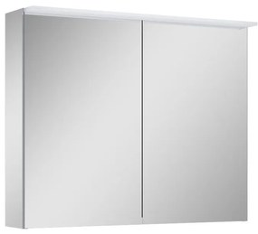 AREZZO design Tükrös szekrény PREMIUM 80,2 ajtó + TECHNOBOX+ LED LÁMPA PANEL