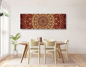 Kép arany Mandala bordó háttéren