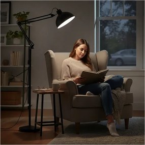 Brilagi - Hajlítható állólámpa TASKER 1xE27/60W/230V 157 cm fekete