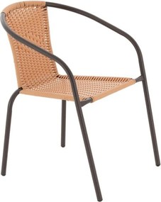GARTHEN Bistro rattan kerti szék készlet 2 db barna