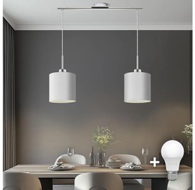 Eglo Eglo - LED Csillár zsinóron TUNJA 2xE27/60W/230V fehér EG32519D
